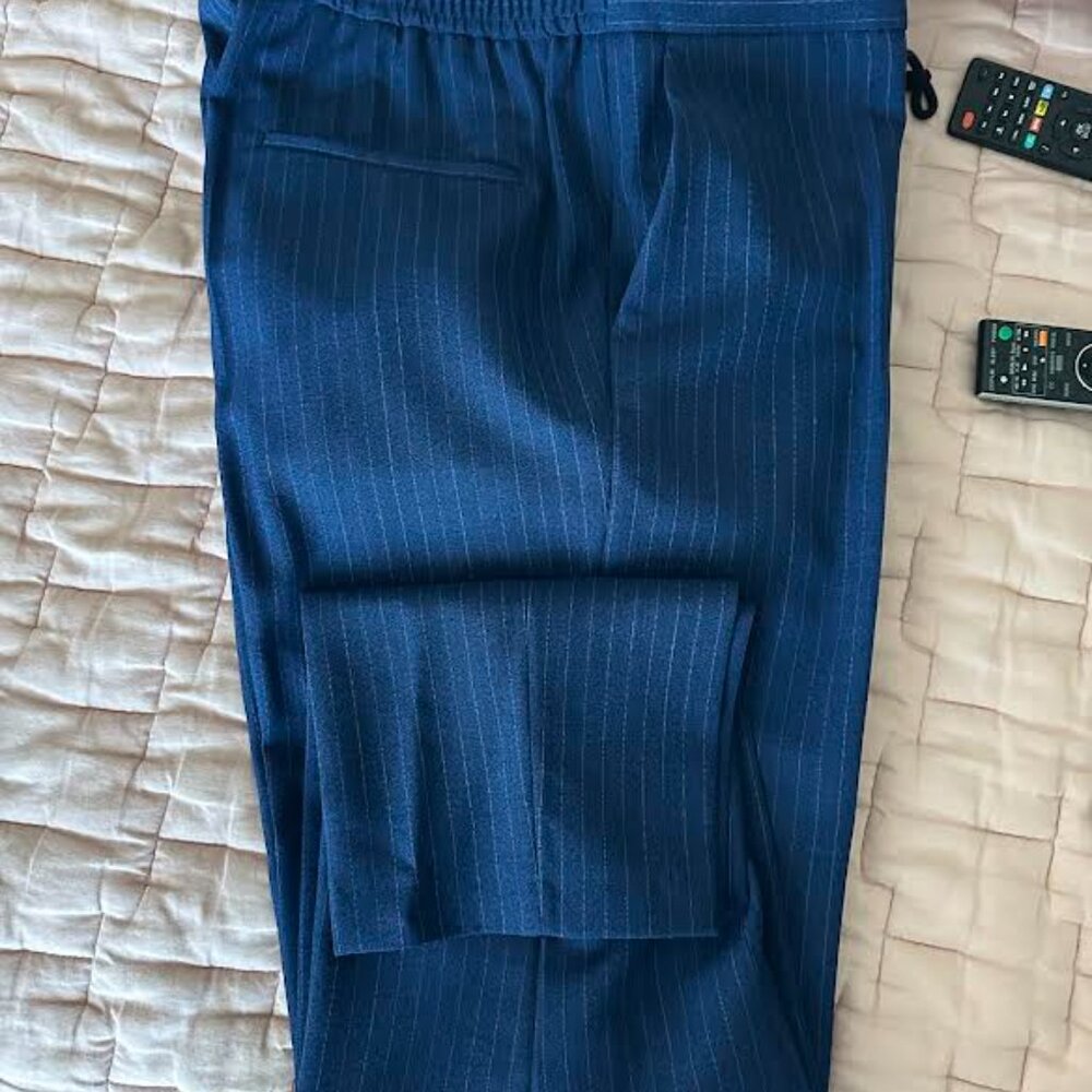 Boss by Hugo Boss Mens Slim-Fit Drawstring Pants 38 Navy NWOT WITH DEFFECT